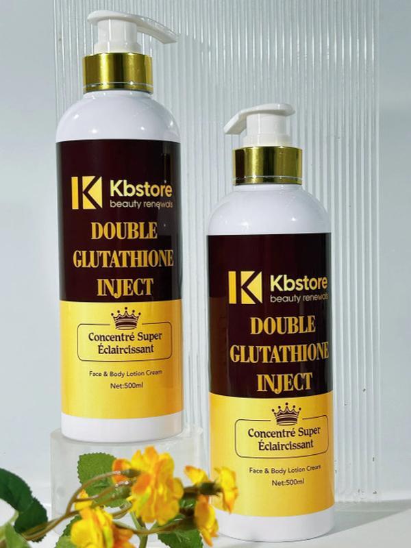 Kbstore Double Glutathione Face & Body Lotion Cream 500ml Versatile Skincare for Face and Body Care