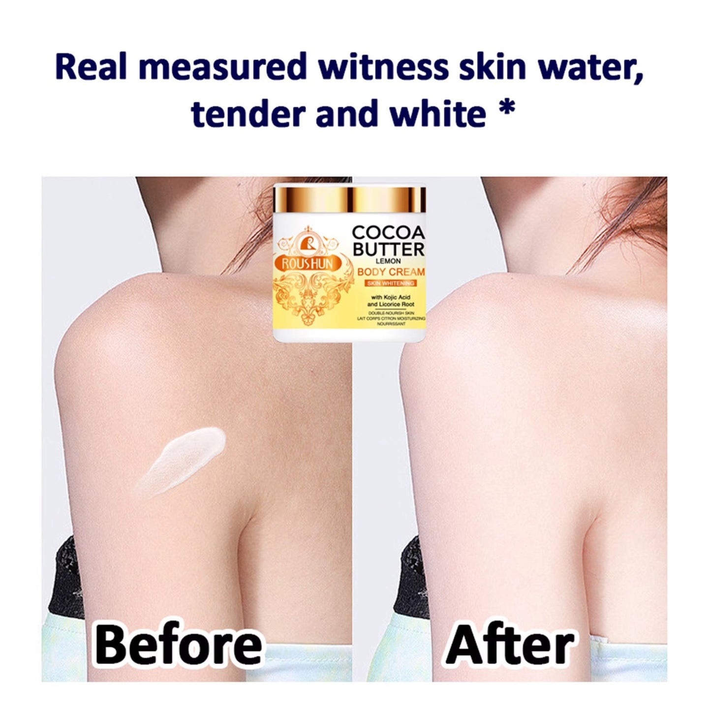 ROUSHUN Lighten Up Body Lotion – Brightening Moisturizing Cream for Smooth Skin