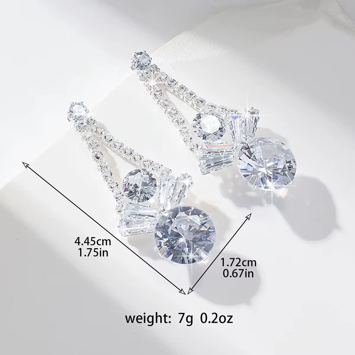Luxurious Snowflake Flower Super Sparkling Rhinestone Earrings