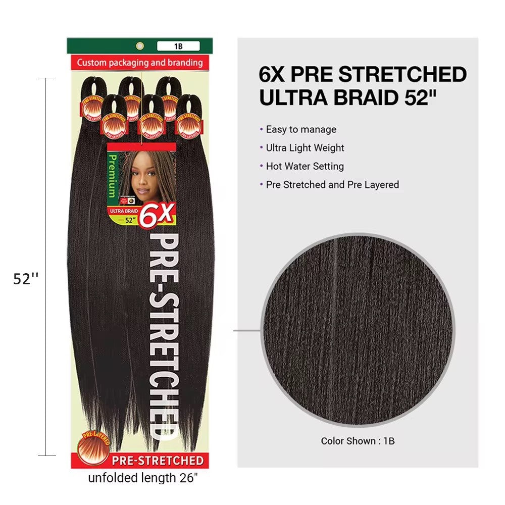 Pre-Stretched Braiding Hair – Premium Synthetic Easy Braid for Women
