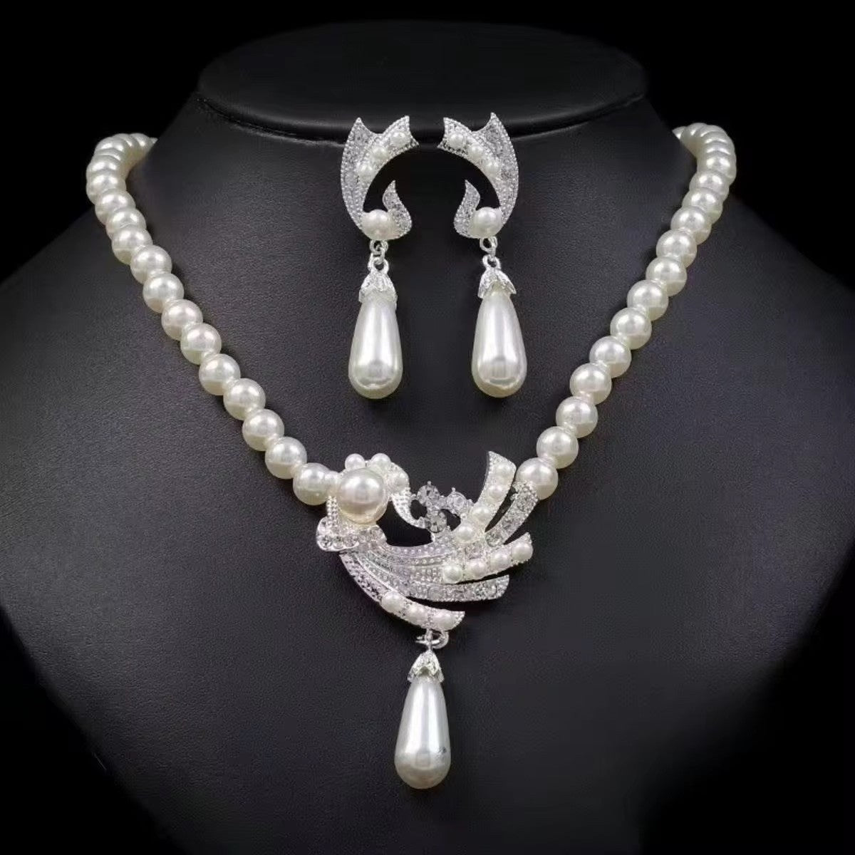 3pcs/set Women's Bead Pendant Jewelry Set