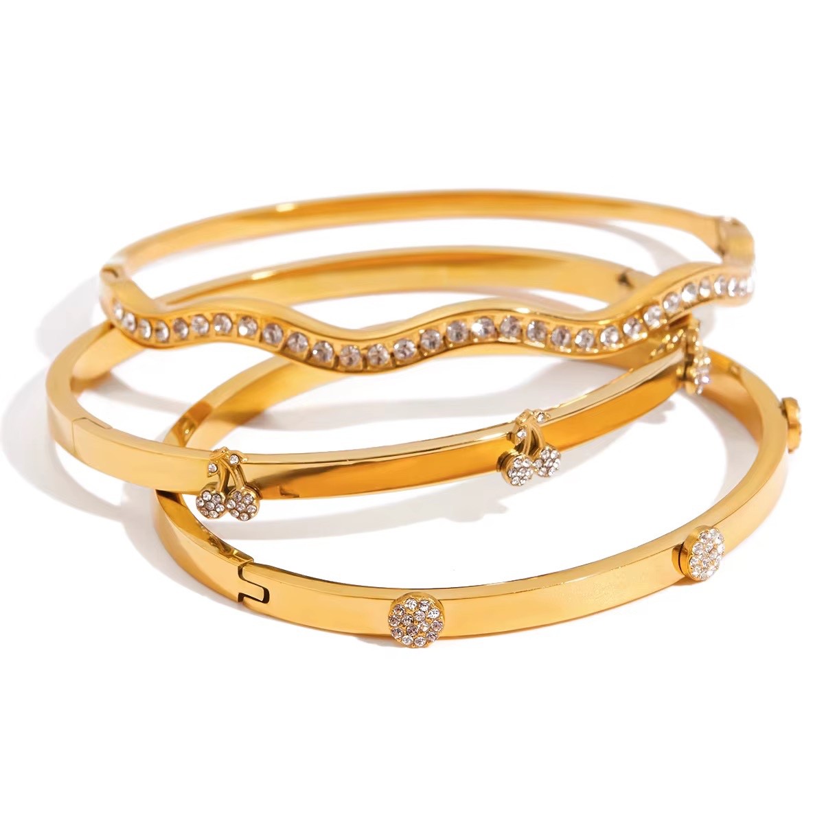 18k gold plated bracelet women stainless