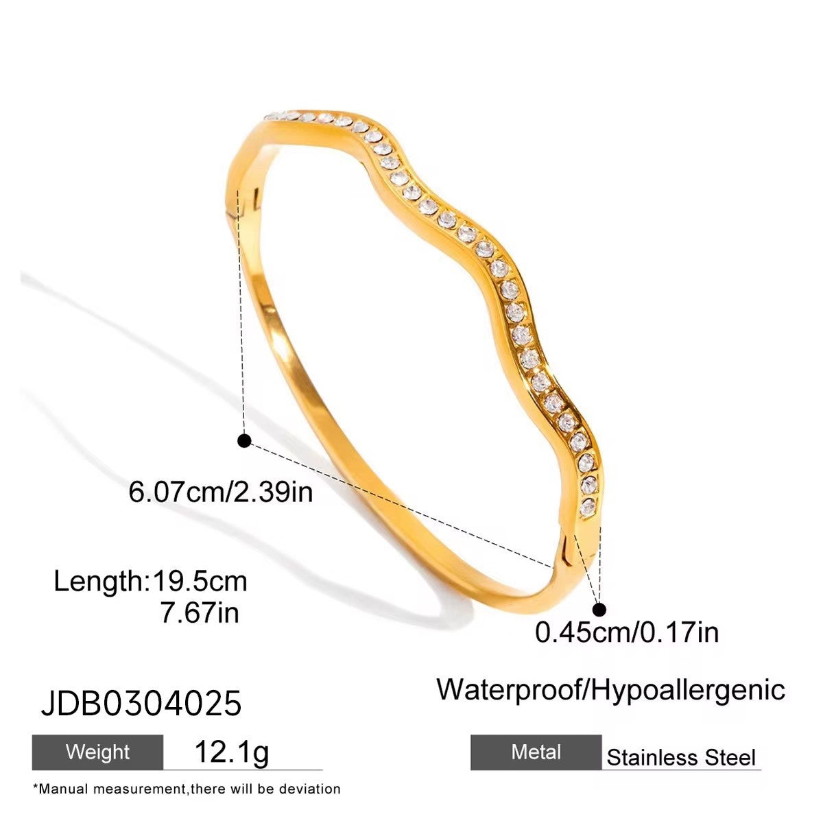 18k gold plated bracelet women stainless