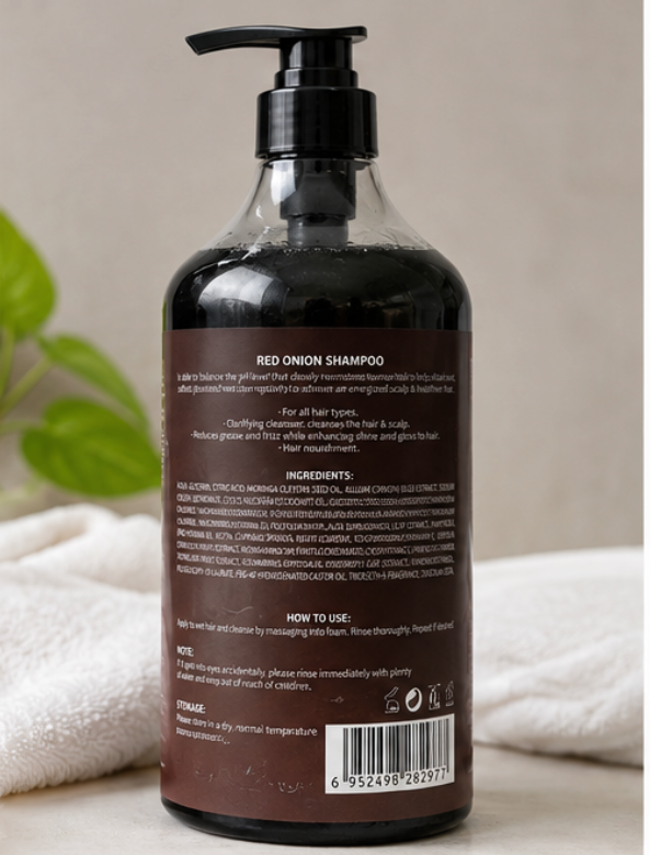 KBstore Red Onion Shampoo & Conditioner Bundle Black Seed Oil Rosemary 500ml Set
