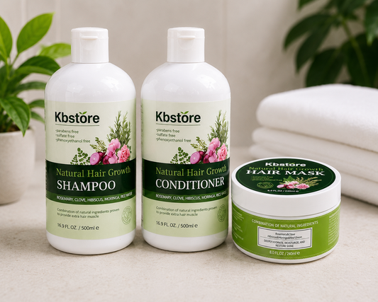KBstore Botanical Hair Care Set Shampoo Conditioner & Hair Mask Bundle 3pc