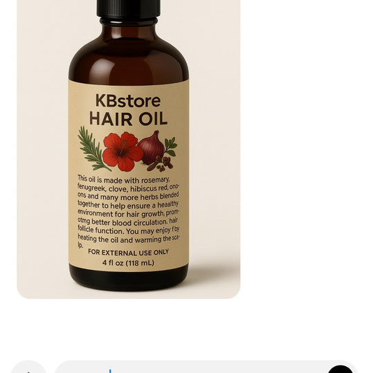 KBStore Rosemary Hibiscus Hair Oil w/ Onion & Clove 2oz 60ml Funigreek