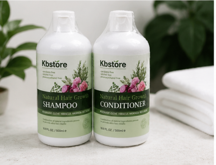 KBstore Hair Shampoo & Conditioner Set Rosemary Hibiscus Moringa 500ml