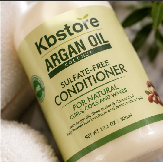 KBstore Argan Oil Coconut Conditioner Sulfate Free for Curls Coils & Waves 300ml