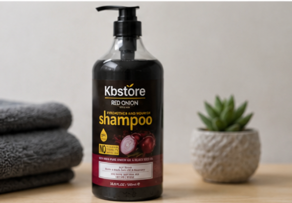 KBstore Red Onion Shampoo Black Seed Oil Rosemary Nourishing Thick Hair 500ml